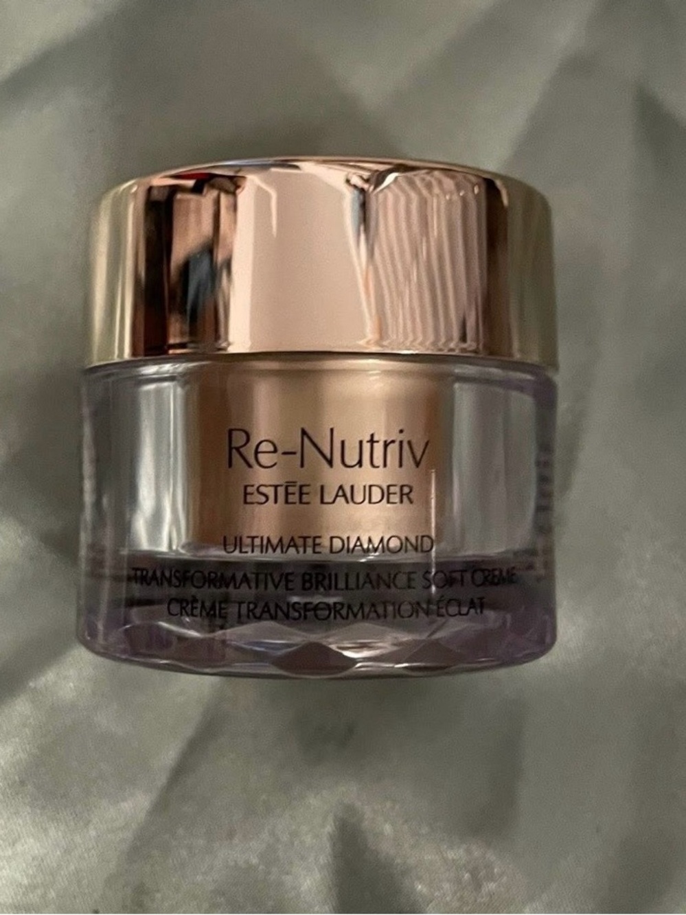 Estee Lauder Re-Nutriv Ultimate Diamond Cream - Rose Gold Cap, Clear Lilac Jar